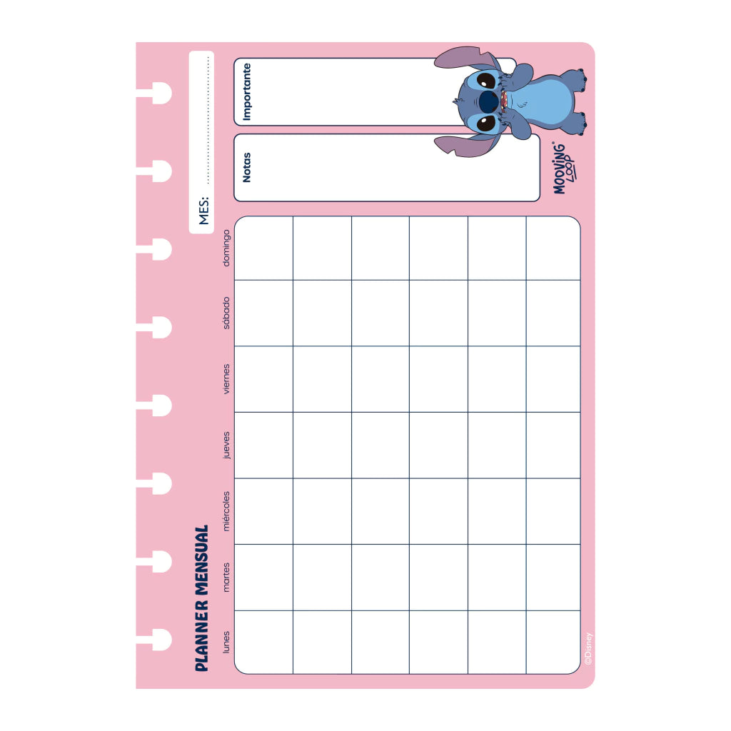 Refill Mooving Loop A5 - Stitch en internet