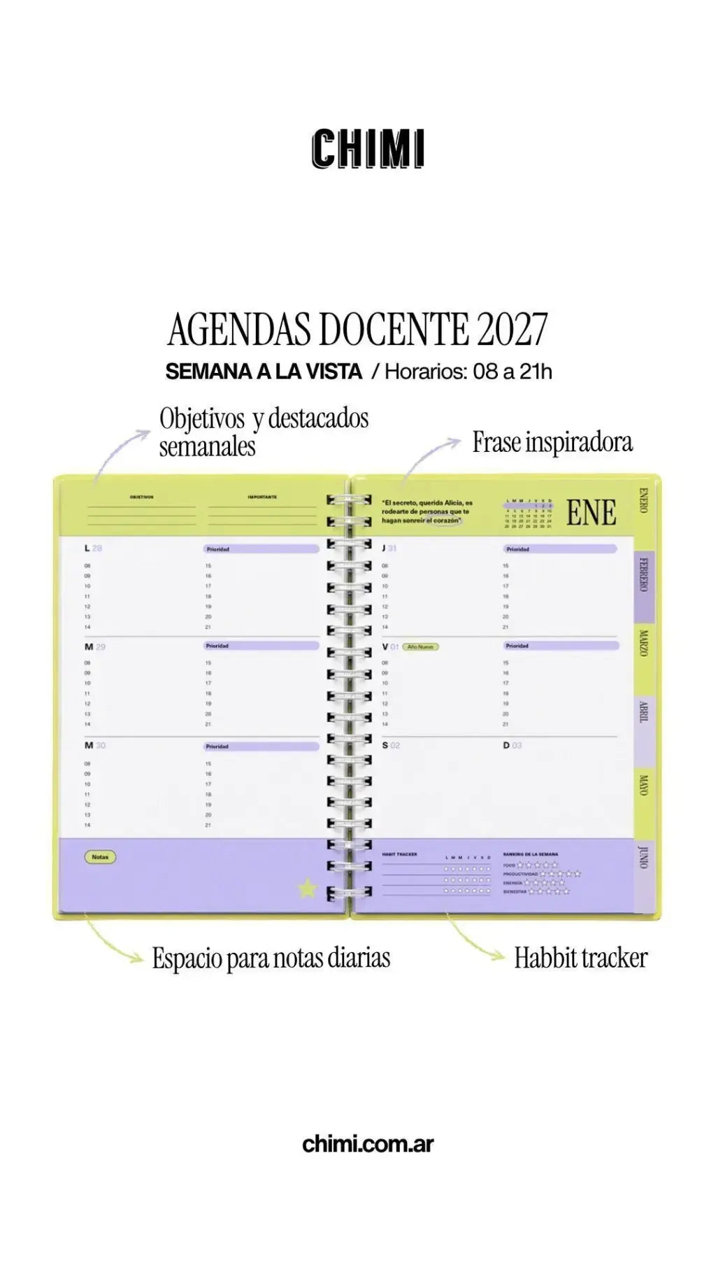 Agenda 2027 Chimi A5 Semanal - Docente: Otoño en internet