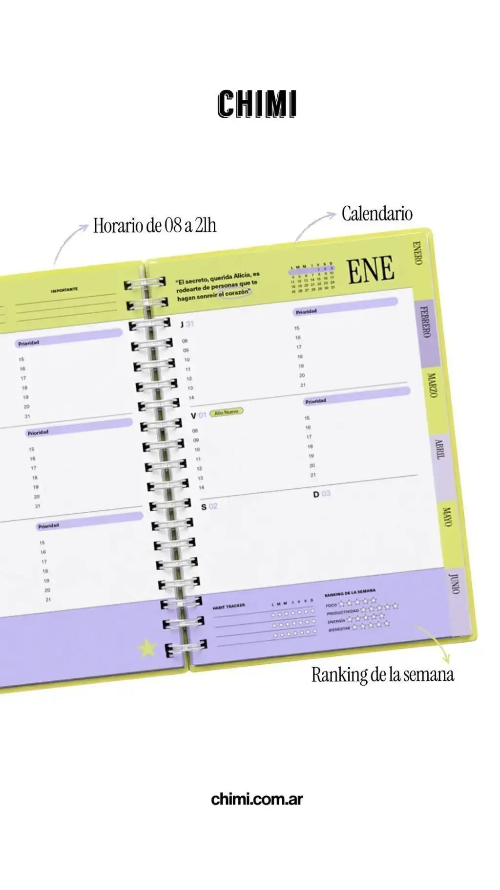 Agenda 2027 Chimi A5 Semanal - Docente: Otoño - comprar online