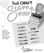 Stamp Set Ibicraft - Sello Rotativo + Almohadilla - Woopy | Librería Online Argentina — Cuadernos, Marcadores y Más