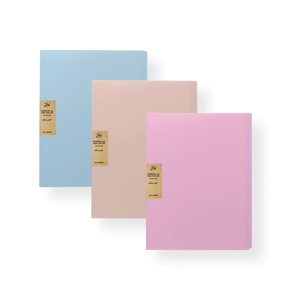 Carpeta con 30 folios pastel A4 FW