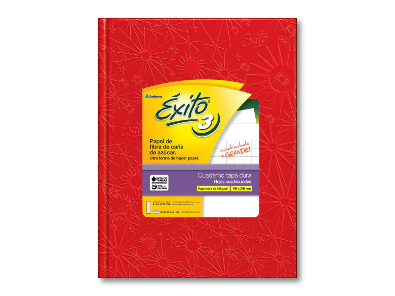 Cuaderno Exito E3 Tipo ABC x48 hojas Cuadriculado grande - Woopy | Librería Online Argentina — Cuadernos, Marcadores y Más