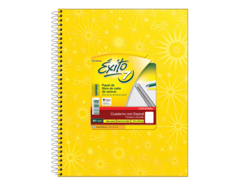 Cuaderno Exito E7 con espiral rayado Varios colores - tienda online