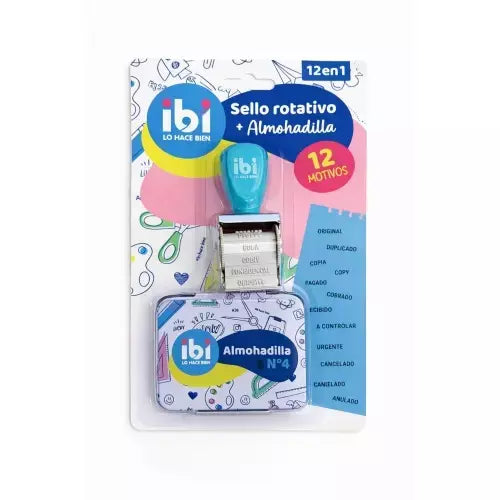 Stamp Set Ibicraft - Sello Rotativo + Almohadilla - comprar online