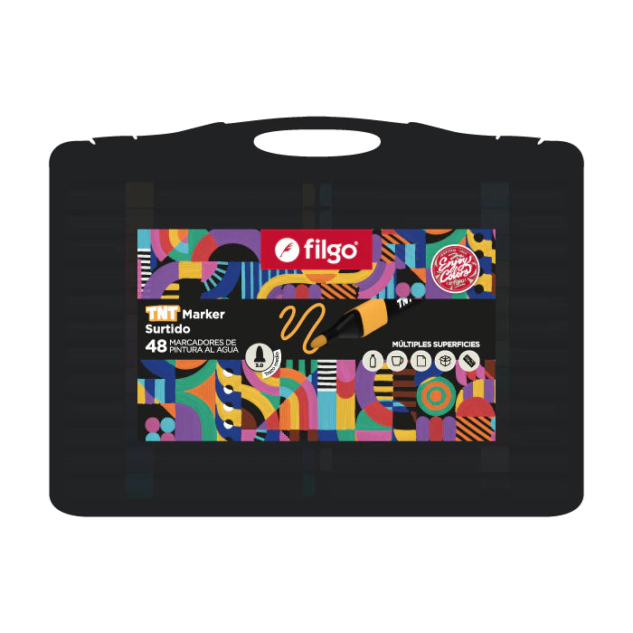 Marcador De Pintura Al Agua Filgo TNT - Valija x48