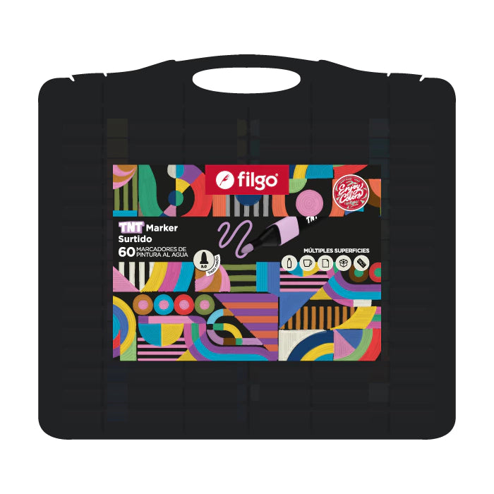 Marcador De Pintura Al Agua Filgo TNT - Valija x60