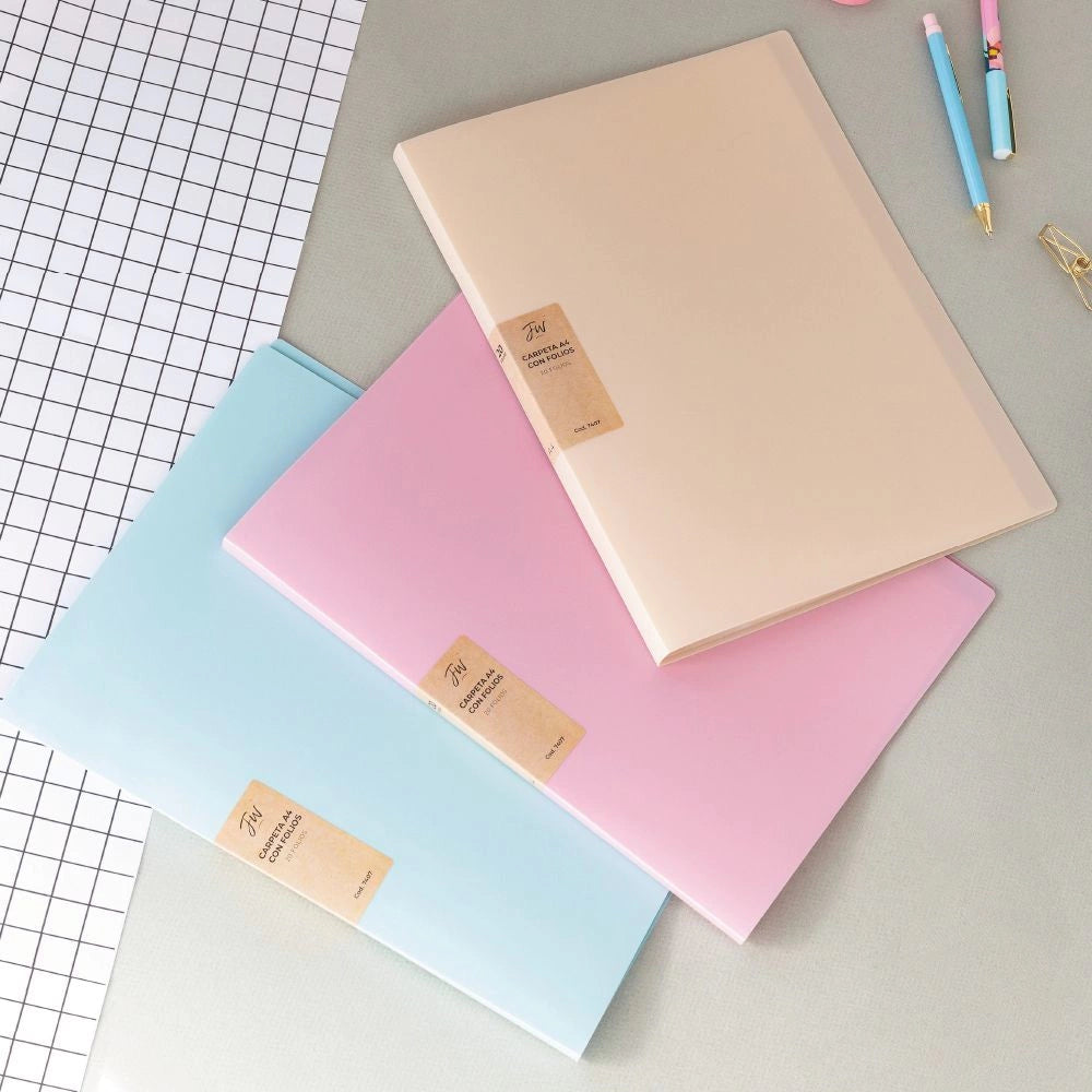 Carpeta con 20 folios pastel A4 FW (7407) - comprar online